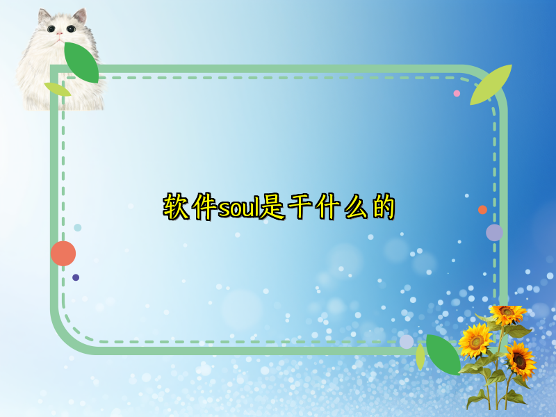 软件soul是干什么的