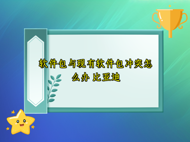软件包与现有软件包冲突怎么办 比亚迪